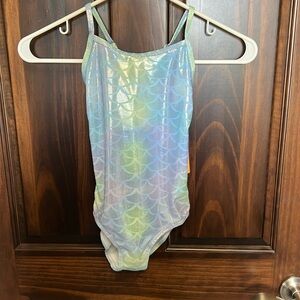 Colorful Mermaid Scale Swimsuit Blue/Purple